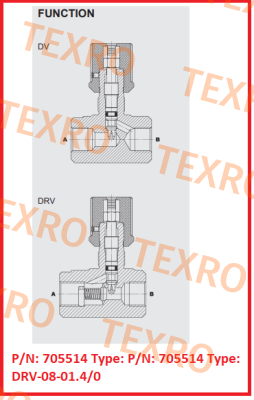 Hydac-P/N: 705514 Type: DRV-08-01.4/0