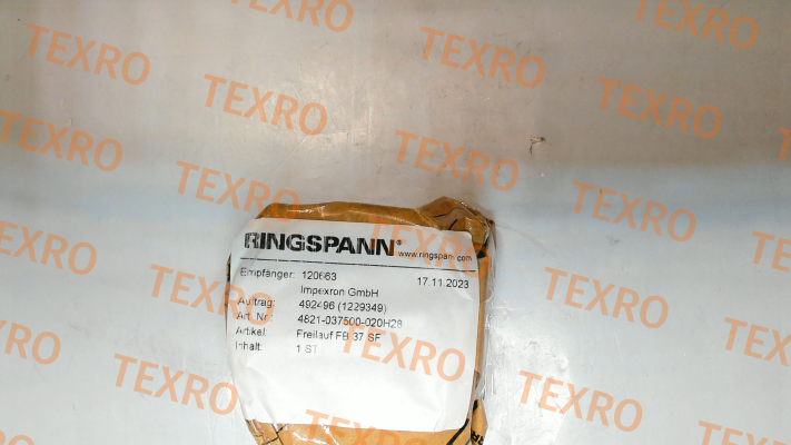 Ringspann-PN: 4821-037500-020H28 Type: FB 37 SF