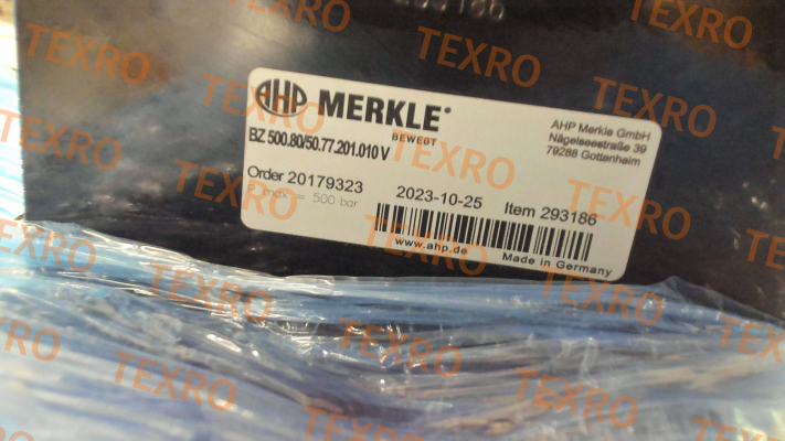 Merkle-293186 / BZ 500.80/50.77.201.010 V