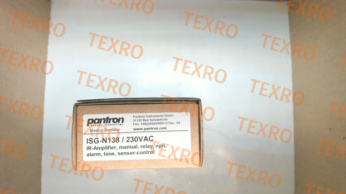 Pantron-p/n: 9ISG201, Type: ISG-N138/230VAC