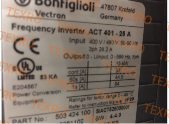 Bonfiglioli-ACT401 25 A