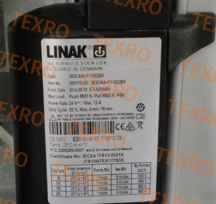 Linak-363CAA+7110028X - OEM for  PREMIER TECH CHRONOS B.V. 