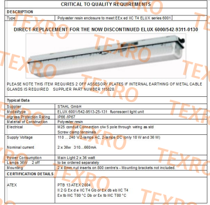 Stahl-Typ : 6001/542-9513-25-131 