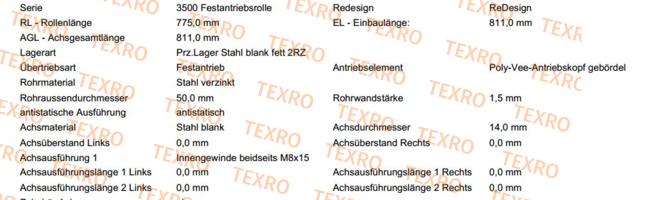 Interroll-RD-35VFJAAN7X RL:775; AGL:811 