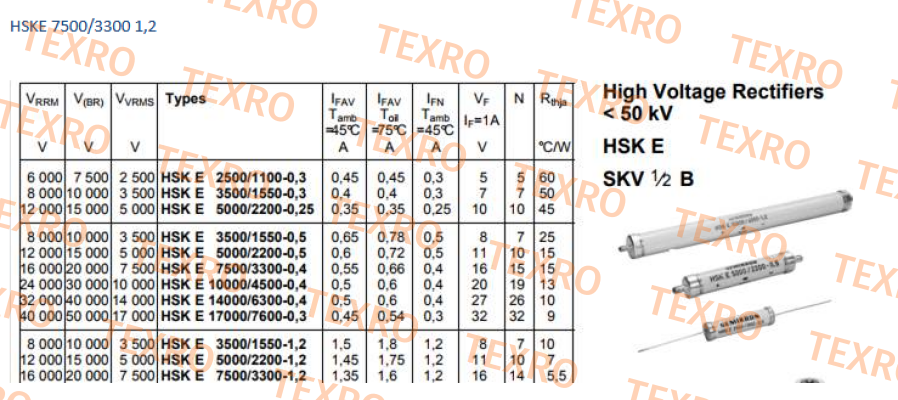 Ocram-05122500  HSKE 7500/3300 1,2