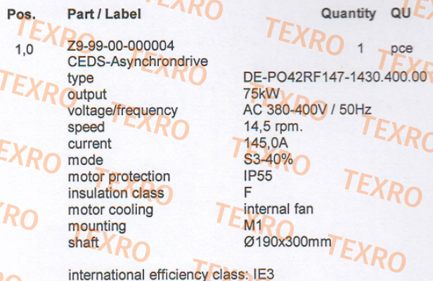 Ceds Duradrive-Type DE-PO42RF147-1430.400.00 