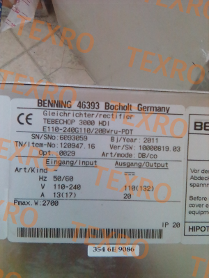 Benning-TEBECHOP 3000 HDI 110V 20A THD 