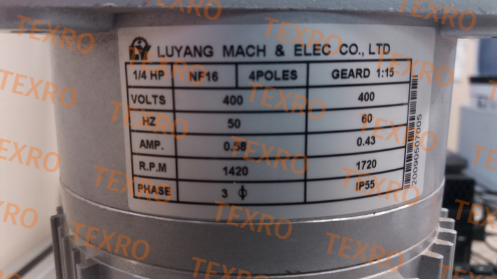 Luyang Gear Motor-J220-200-15-U1T54-G3