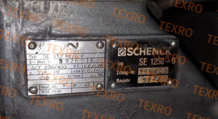 Schenck-SE 1250-6 Obsolete! Replaced by Typ F 1300-6-7.0 