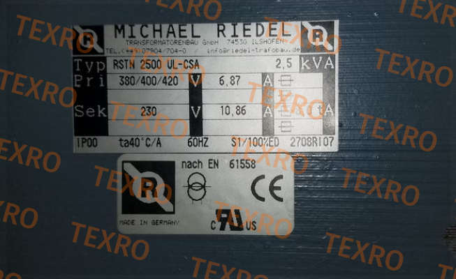 Michael Riedel Transformatorenbau-RSTN2500UL-CSA