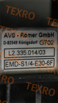 Avs Römer-EMD-S1/4-E30-6F-024/=-NG