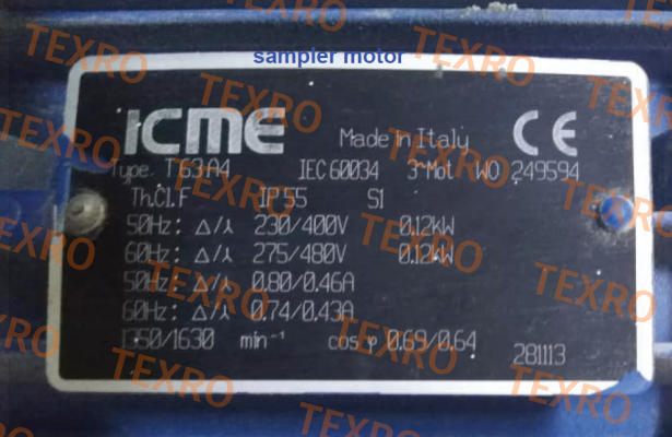 Icme Motor-Type: T63A4 IEC60034