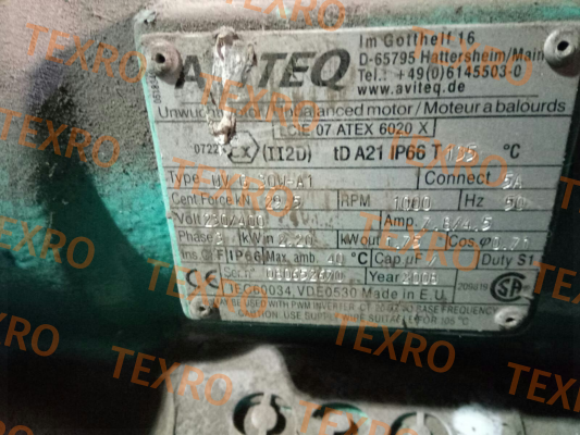 Aviteq-Type: UV G  30W-A1 S/N: 080652670