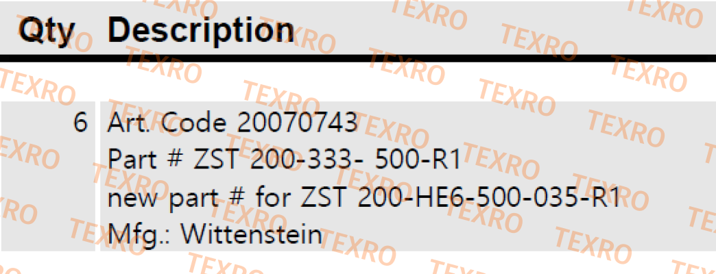 Wittenstein-ZST 200-333-500-R1