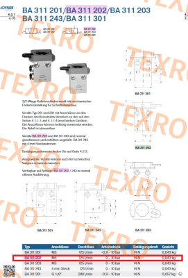 Joyner Pneumatic-J70210171, Type BA 311202 M5