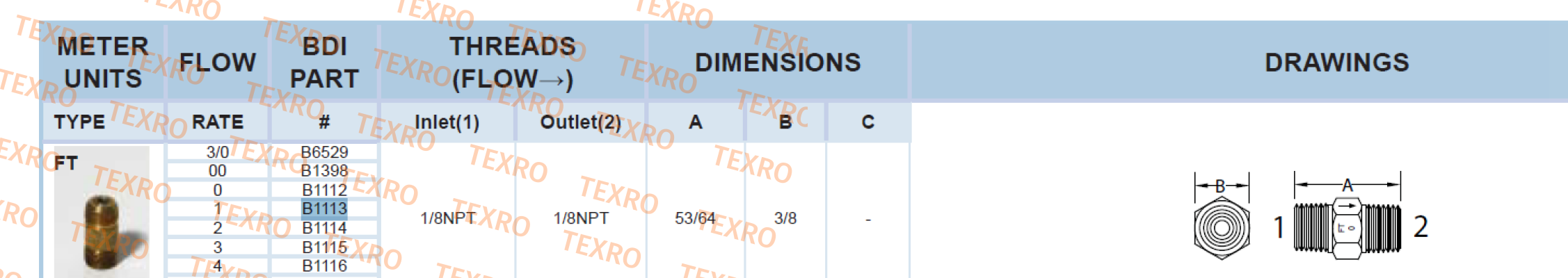 Bijur Delimon-FT1 (Part # B1113)