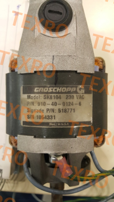 Groschopp-Model: SK8104 230VAC P/N: 910-40-0124-6 (OEM FOR Signode) 