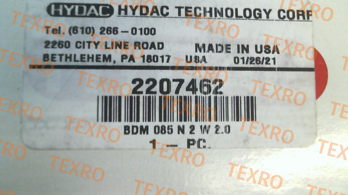 Hydac-2207462 BDM 85 N 2 W 2.0