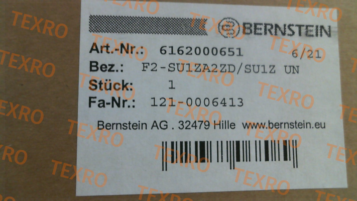 Bernstein-P/N: 6162000651, Type: F2-SU1ZA2ZD/SU1Z UN