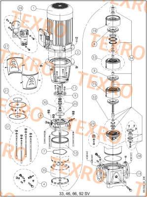 Lowara-KL01AC0 / Type: KIT TEN D22 Q1BEGG+OR SV HC