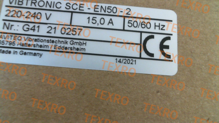 Aviteq-26772 - SCE-EN50-2 220..240V 50HZ 15A IP20