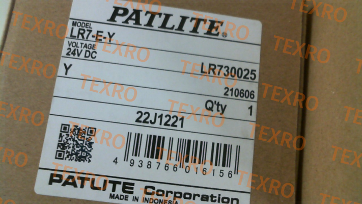 Patlite-LR7-E-Y