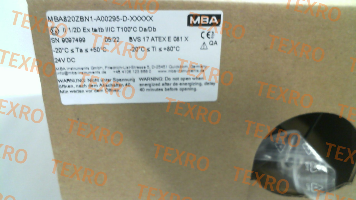 MBA-P/N: 1214368, Type: MBA820ZBN1-A00295-D-XXXXX