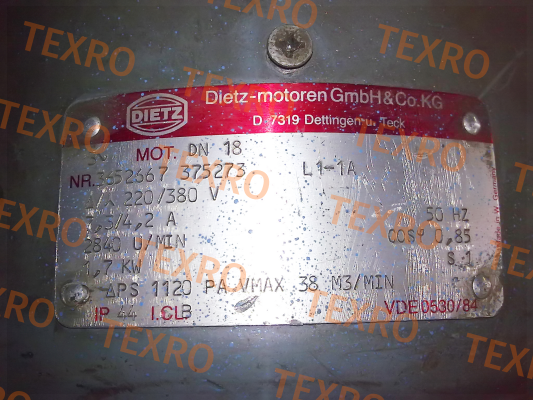 Dietz-Motoren-DN18 Type L1-1A left obsolete/replaced by 261607 