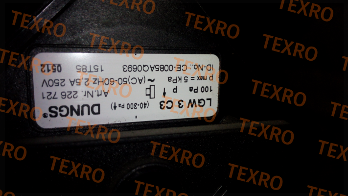 Dungs-LGW 3 C3, Art.N 226721 -  not available possible replacement(LGW 3 A2-7 / 257435;LGW 3 A2-7 / 257435;LGW 3 A4, 0.4 / 221590;DMV-D 503/11 / 222 326) 