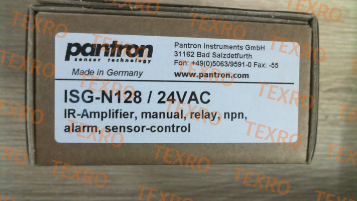 Pantron-p/n: 9ISG184, Type: ISG-N128/24VAC