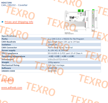 ADFweb-HD67290  CAN / RS232