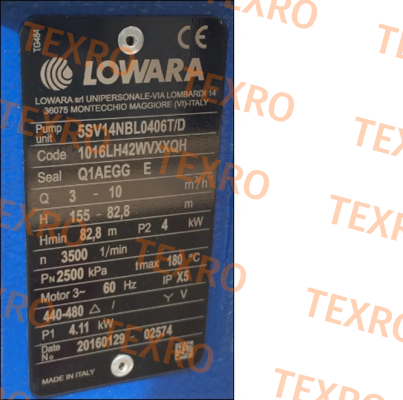 Lowara-5SV14NBL0406T/D